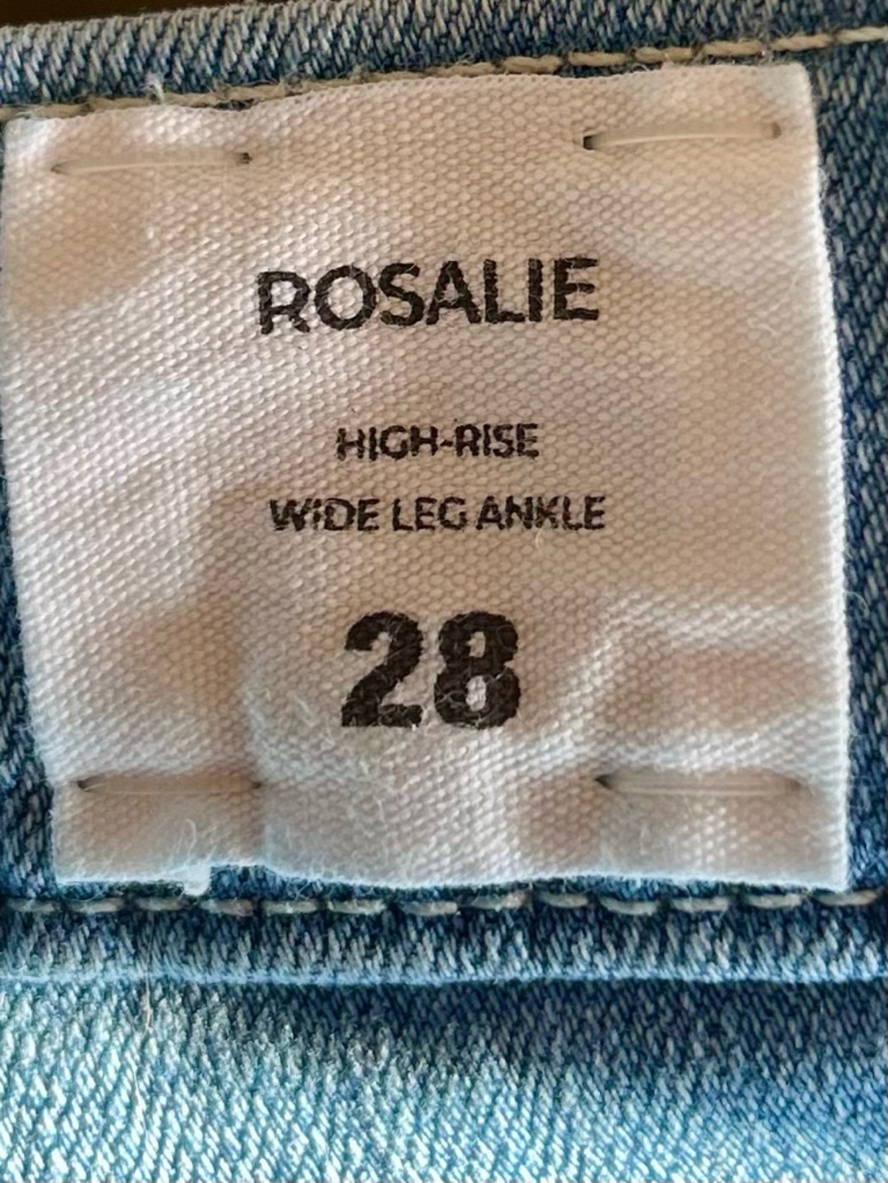 Hudson Rosalie Jeans Medium Blue Wide-Leg High-Rise Ankle Jeans Size 28 - Picture 10 of 10